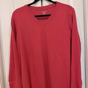 NEW lands end 2x long sleeve v neck tee